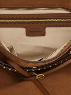PINKO Torebka Brown Cowhide Shoulder Brązowy