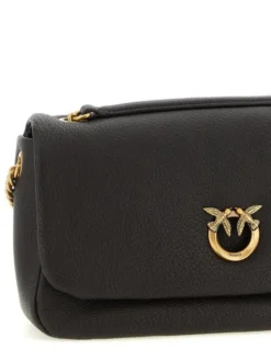PINKO Torebka Brown Lamb Leather Shoulder Brązowy