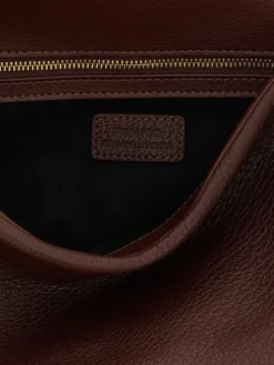 PINKO Torebka Brown Lamb Leather Shoulder Brązowy