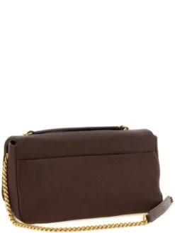 PINKO Torebka Brown Lamb Leather Shoulder Brązowy
