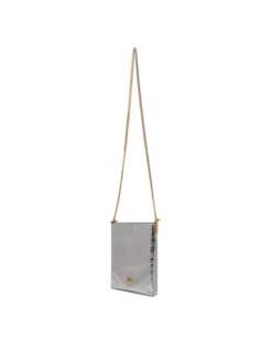PINKO Torebka Flat Satchel AI 25-26 PCPL 105352 A2OT Srebrny