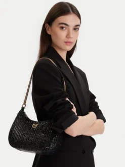 PINKO Torebka Half Moon Mini AI 25-26 PLTT 105916 A2WC Czarny