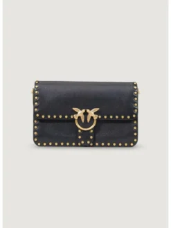 PINKO Torebka LOVE ONE SLOUCHY CL STUDS SMAL Czarny