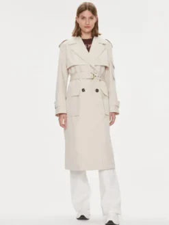 PINKO Trencz Titano 103087 A1MC Beżowy Regular Fit