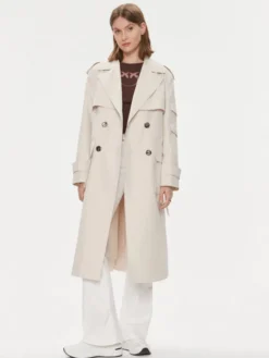 PINKO Trencz Titano 103087 A1MC Beżowy Regular Fit