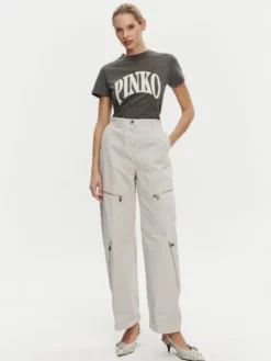 PINKO T-Shirt 101752 A2CT I63 Szary Regular Fit