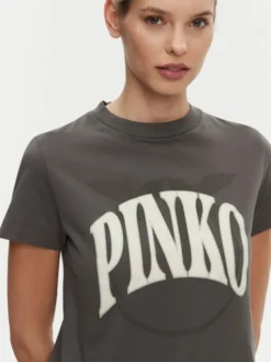 PINKO T-Shirt 101752 A2CT I63 Szary Regular Fit
