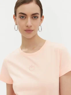 PINKO T-Shirt Bussolotto 100355 Różowy Regular Fit