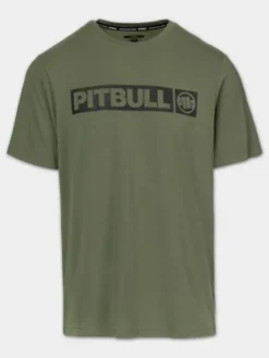 PITBULL Koszulka techniczna Casual Sport HILLTOP Zielony Regular Fit