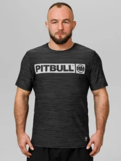 PITBULL Koszulka techniczna Casual Sport Hilltop Czarny Regular Fit