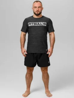 PITBULL Koszulka techniczna Casual Sport Hilltop Czarny Regular Fit