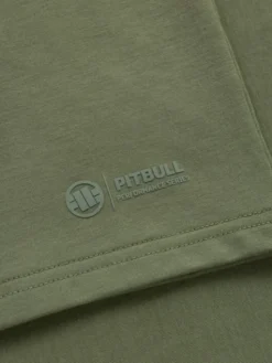 PITBULL Koszulka techniczna Casual Sport SMALL LOGO Zielony Regular Fit