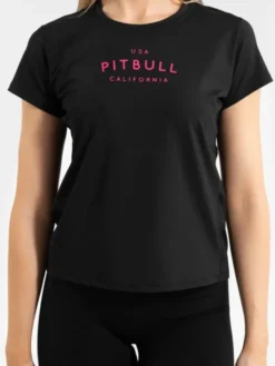 PITBULL Koszulka techniczna AVENIDA Czarny Regular Fit