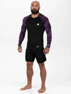 PITBULL Koszulka techniczna Pro plus Belt Fioletowy Regular Fit