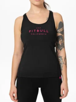 PITBULL Koszulka techniczna AVENIDA Czarny Regular Fit