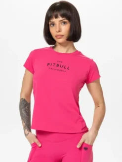 PITBULL Koszulka techniczna AVENIDA Różowy Regular Fit