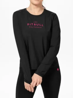 PITBULL Koszulka techniczna AVENIDA Czarny Regular Fit