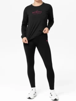 PITBULL Koszulka techniczna AVENIDA Czarny Regular Fit