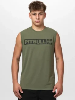 PITBULL Koszulka techniczna Casual Sport HILLTOP Zielony Regular Fit