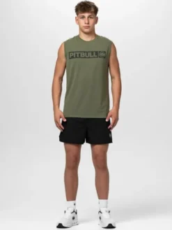 PITBULL Koszulka techniczna Casual Sport HILLTOP Zielony Regular Fit