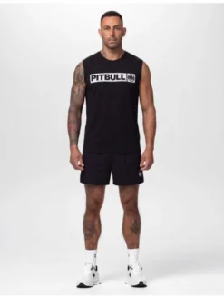 PITBULL Koszulka techniczna Casual Sport HILLTOP Czarny Regular Fit