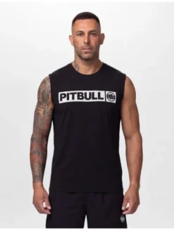 PITBULL Koszulka techniczna Casual Sport HILLTOP Czarny Regular Fit