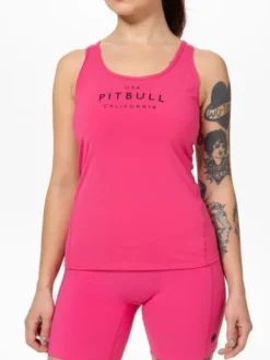 PITBULL Koszulka techniczna AVENIDA Różowy Regular Fit