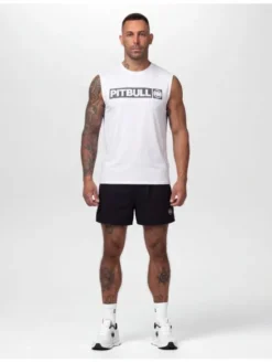 PITBULL Koszulka techniczna Casual Sport HILLTOP Biały Regular Fit