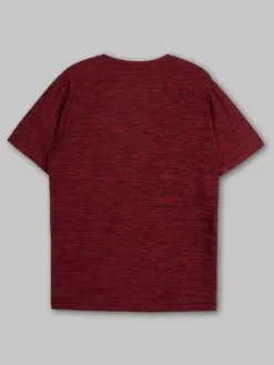 PITBULL Koszulka techniczna Casual Sport Hilltop Bordowy Regular Fit