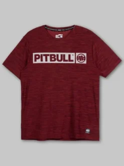 PITBULL Koszulka techniczna Casual Sport Hilltop Bordowy Regular Fit