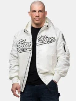 PITBULL Kurtka przejściowa AERO Biały Regular Fit