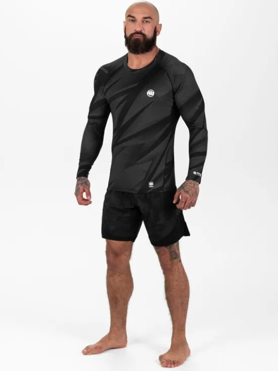PITBULL Longsleeve Dot Camo II Szary Slim Fit