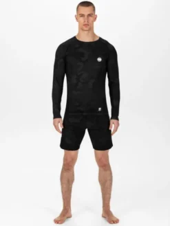 PITBULL Longsleeve Net Camo II Czarny Slim Fit