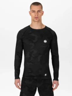 PITBULL Longsleeve Net Camo II Czarny Slim Fit