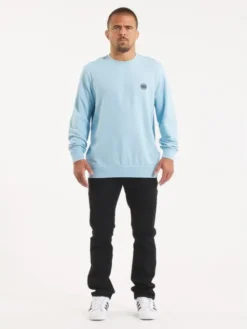 PITBULL Longsleeve Pique Rockey Niebieski jasny Regular Fit