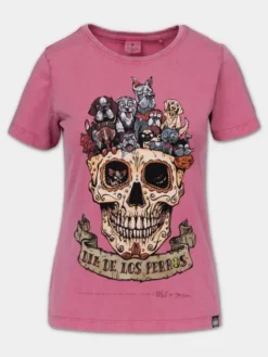 PITBULL T-Shirt DIA DE LOS PERROS Różowy Regular Fit