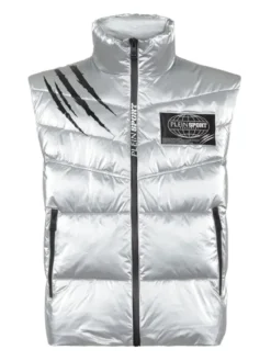 Plein Sport Kamizelka 14207 Srebrny Regular Fit
