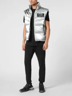 Plein Sport Kamizelka 14207 Srebrny Regular Fit