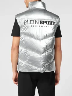 Plein Sport Kamizelka 14207 Srebrny Regular Fit