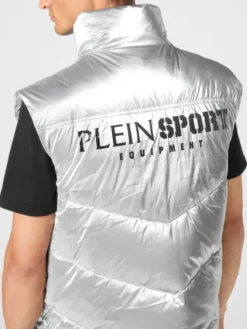 Plein Sport Kamizelka 14207 Srebrny Regular Fit