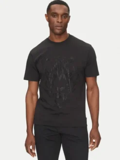Plein Sport T-Shirt SAEC MTK8009 STE001N Czarny Regular Fit