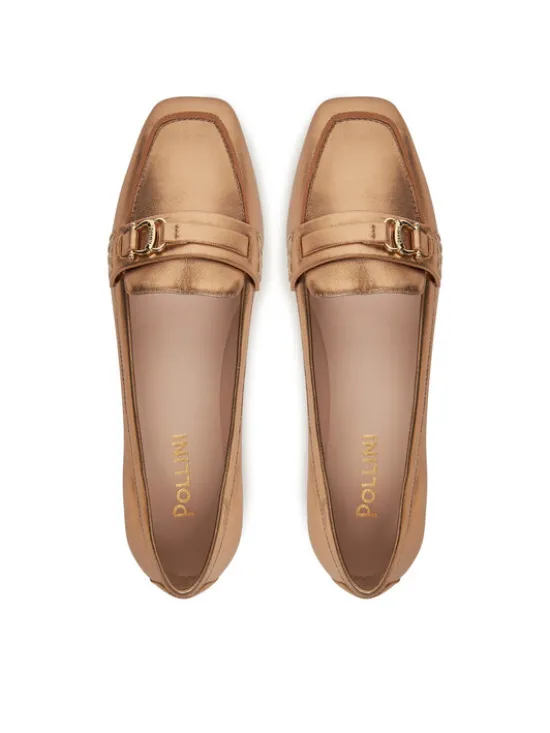 Pollini Loafersy PA10121C0MPE0900 Złoty