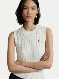 Polo Ralph Lauren Kamizelka 211971882001 Biały Slim Fit