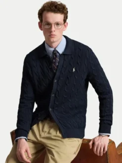 Polo Ralph Lauren Kardigan 710979114500 Granatowy Regular Fit
