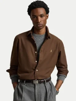 Polo Ralph Lauren Koszula 710805564519 Brązowy ciemny Regular Fit