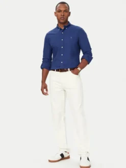 Polo Ralph Lauren Koszula 710804257507 Niebieski Regular Fit