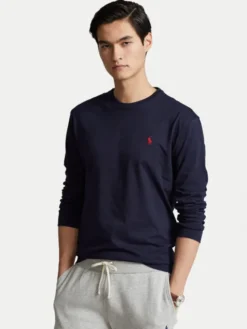 Polo Ralph Lauren Longsleeve Classics 710671468024 Granatowy Slim Fit
