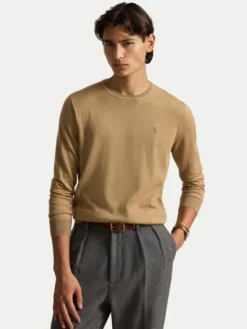Polo Ralph Lauren Sweter 710954589005 Beżowy Regular Fit