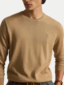Polo Ralph Lauren Sweter 710954589005 Beżowy Regular Fit