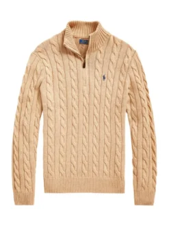Polo Ralph Lauren Sweter 710810841003 Beżowy Regular Fit